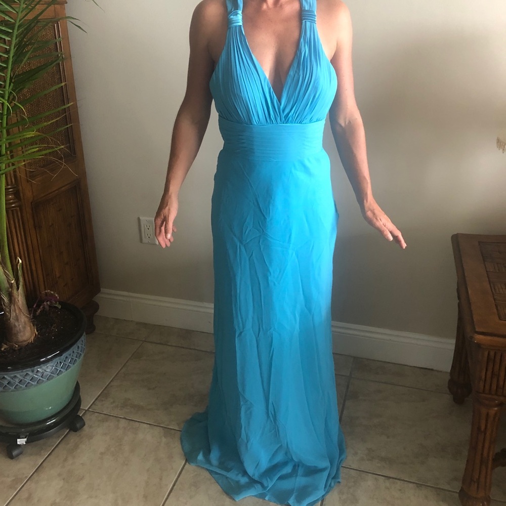 Bari Jay Turquoise bridesmaid dress